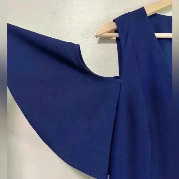 Club Monaco Blue Cold Shoulder Dress - Size 6 - Picture 6 of 6